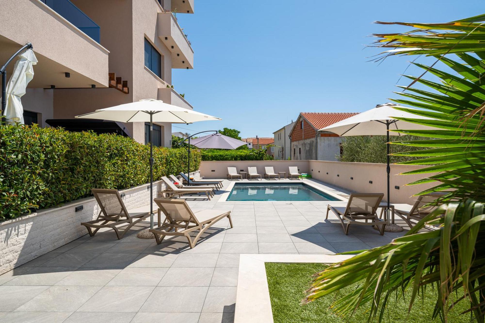 Sea Bay View Apartment - Appartement Avec Piscine Et Magnifique Vue Sur Mer Sveti Filip i Jakov Εξωτερικό φωτογραφία